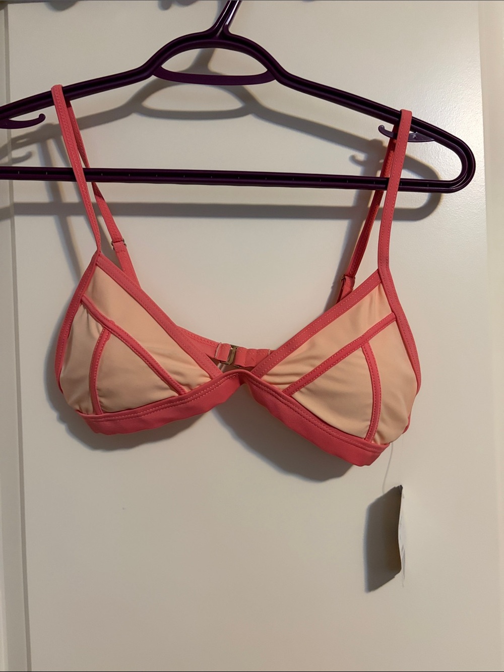 Forever 21 Coral and Peach Wire-Free Bikini Top